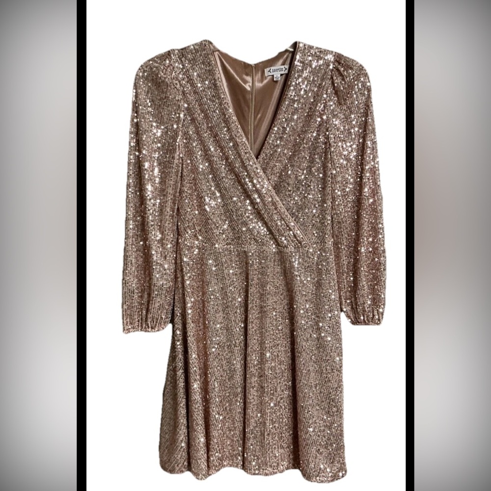 Nanette Lepore Sequin Dress in Rose Gold size 6